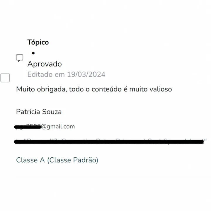 Depoimento Patrícia Souza